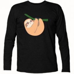 Футболка с длинным рукавом Sloth on a branch - PrintSalon
