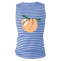 Майка-тельняшка Sloth on a branch - PrintSalon