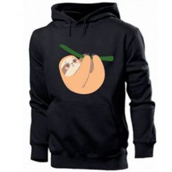 Мужское худи Sloth on a branch - PrintSalon