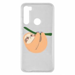 Чехол для Xiaomi Redmi Note 8 Sloth on a branch - PrintSalon