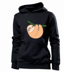 Женское худи Sloth on a branch - PrintSalon