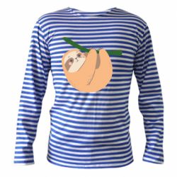 Тельняшка с длинным рукавом Sloth on a branch - PrintSalon