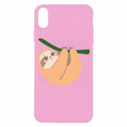 Чехол для iPhone X/Xs Sloth on a branch - PrintSalon
