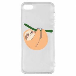 Чехол для iPhone5/5S/SE Sloth on a branch - PrintSalon