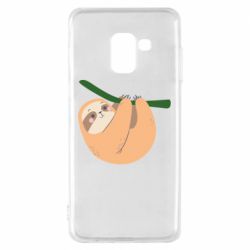 Чехол для Samsung A8 2018 Sloth on a branch - PrintSalon