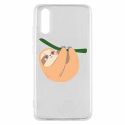 Чехол для Huawei P20 Sloth on a branch - PrintSalon