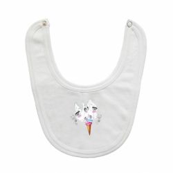 Слюнявчик  Ahegao girl eating ice cream - PrintSalon