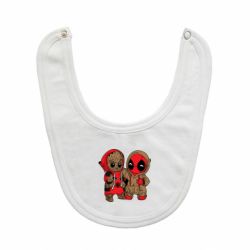 Слюнявчик  Baby Groot And Deadpool - PrintSalon