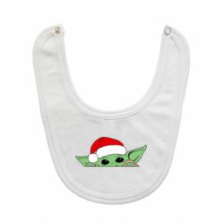 Слинявчик Baby Yoda Santa - PrintSalon