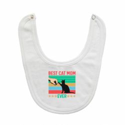 Слюнявчик  Best cat mom ever - PrintSalon