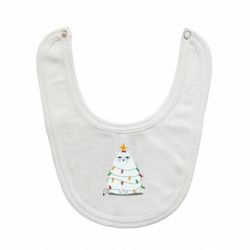 Слюнявчик  Cat and Christmas Lights - PrintSalon