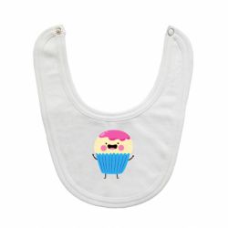 Слюнявчик  Funny cupcake with smile - PrintSalon