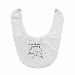 Слюнявчик  I don't care white - PrintSalon