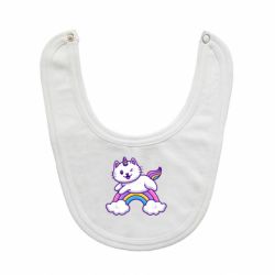 Слюнявчик  Котик-единорог - PrintSalon