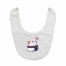 Слюнявчик  Котик. Суши-кровать - PrintSalon