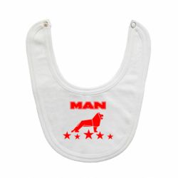 Слюнявчик  Man lion and stars