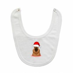 Слюнявчик  Новогодняя капибара - PrintSalon