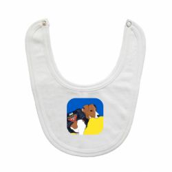 Слюнявчик  Патрон на фоне флага - PrintSalon