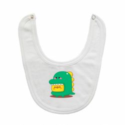 Слюнявчик  Уточка в костюме динозавра - PrintSalon