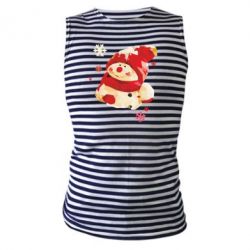 Майка-тельняшка Снеговичок