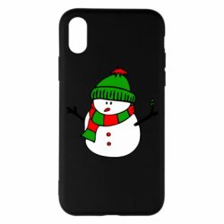 Чехол для iPhone X/Xs Снеговик