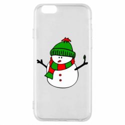 Чехол для iPhone 6/6S Снеговик - PrintSalon