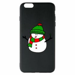 Чехол для iPhone 6 Plus/6S Plus Снеговик - PrintSalon