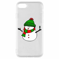 Чехол для iPhone 7 Снеговик - PrintSalon