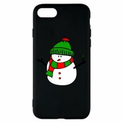 Чехол для iPhone 8 Снеговик - PrintSalon