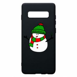 Чехол для Samsung S10+ Снеговик - PrintSalon