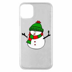 Чехол для iPhone 11 Pro Снеговик - PrintSalon