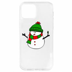 Чехол для iPhone 12 Снеговик - PrintSalon