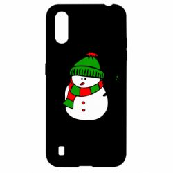 Чехол для Samsung A01/M01 Снеговик - PrintSalon