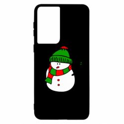 Чехол для Samsung S21 Снеговик - PrintSalon