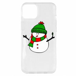Чехол для iPhone 14 Plus Снеговик - PrintSalon