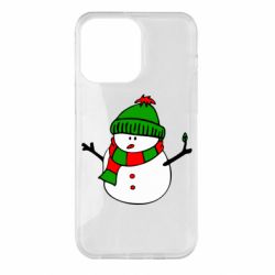 Чехол для iPhone 14 Pro Max Снеговик - PrintSalon