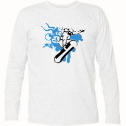 Футболка с длинным рукавом Сноуборд - PrintSalon