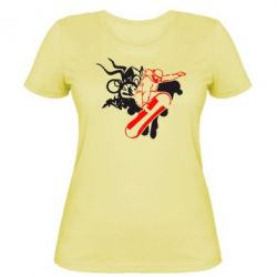 Женская футболка Сноубординг - PrintSalon