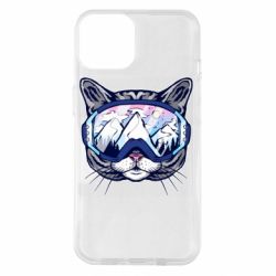 Чехол для iPhone 14 Snowboard Cat