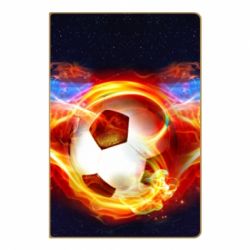 Блокнот с принто Soccer ball on fire in space - PrintSalon