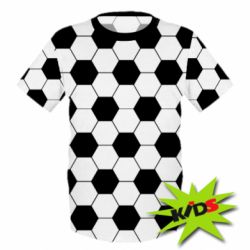 Детская 3D футболка Soccer ball texture - PrintSalon