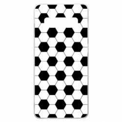 Чехол для Samsung S10+ Soccer ball texture - PrintSalon