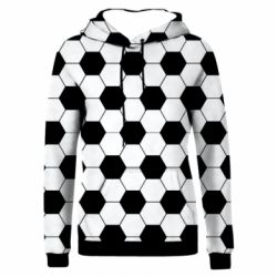 Жіноче 3D худі Soccer ball texture