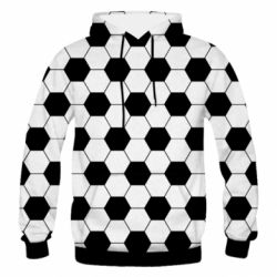 Мужское 3D худи Soccer ball texture - PrintSalon