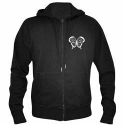 Мужское худи на молнии Soft butterfly - PrintSalon