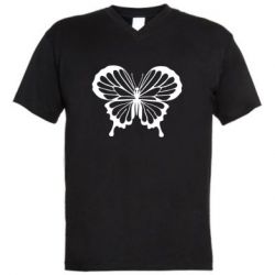 Мужская футболка  с V-образным вырезом Soft butterfly - PrintSalon