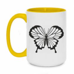 Чашка двухцветная 420ml Soft butterfly - PrintSalon
