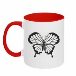 Чашка двухцветная 320ml Soft butterfly - PrintSalon