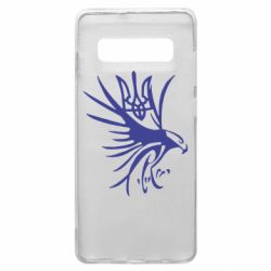 Чехол для Samsung S10+ Сокіл та герб України - PrintSalon
