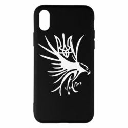 Чехол для iPhone X/Xs Сокіл та герб України - PrintSalon